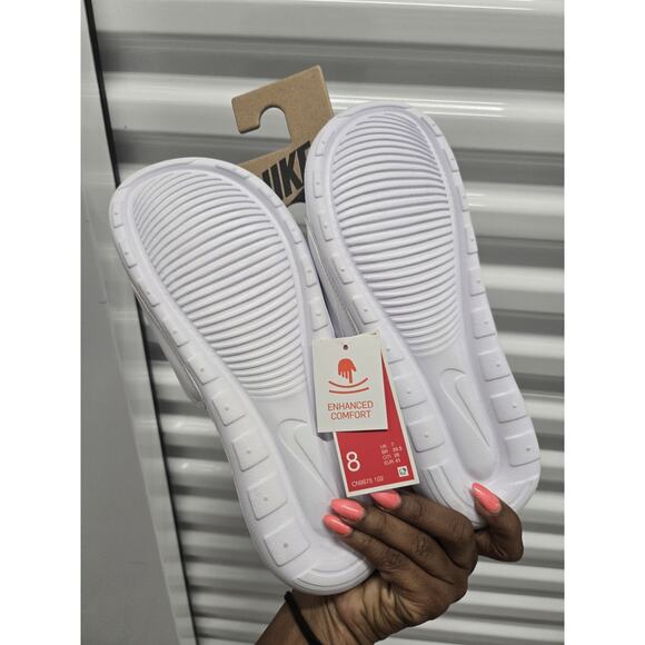 Nike Victori One Slide White Blue Men Unisex Slip On Sandal CN9675-102, Size 8 - Picture 2 of 6